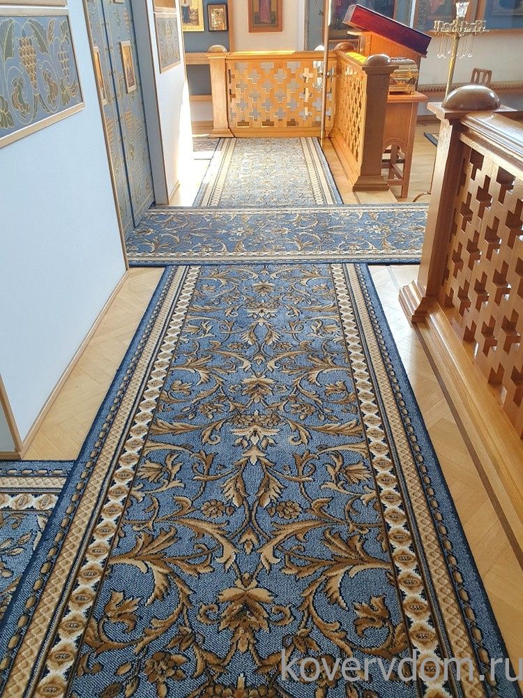 Ковровая композиция в храм 39-38 сине-голубая
